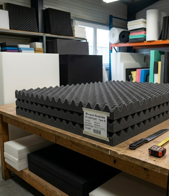 mousse-alvéolée-acoustique-decoupe-mousse-sur-mesure